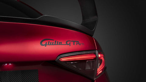 Giulia GTA moniker on red Alfa Romeo GTA