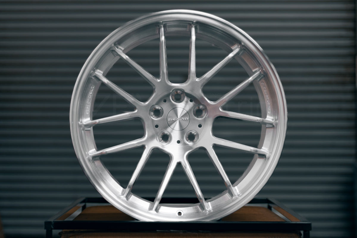 Aspira AF-M 18x9.0 Square (Set of Four) - Bright Brushed Silver
